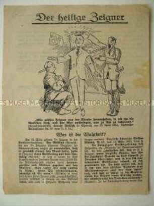 Illustriertes Flugblatt der DVP zur sächsischen Landtagswahl (?) 1924