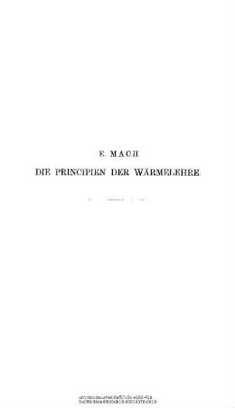 Die Principien der Wärmelehre : historisch-kritisch entwickelt