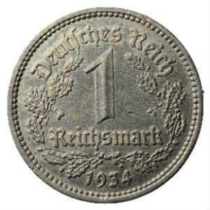 Fundmünze, Reichsmark, 1934