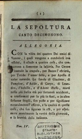 L' Adone : Poema ; Con gl'argomenti, le allegorie, e l'aggiunta di pezzi fuggitivi, 4