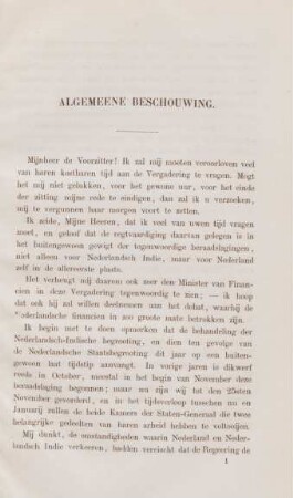 Algemeene beschouwing