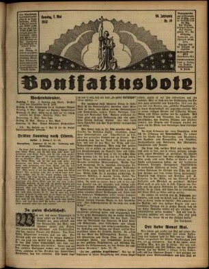 Erste Ausgabe vom Sonntag, den 07. Mai 1933.