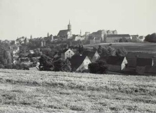 Bautzen, Ansicht der Stadt von Nordwesten von der "Hummel"