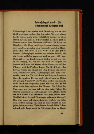 Eulenspiegel weckt die Nürnberger Wächter auf