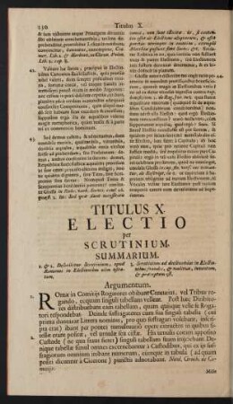 Titulus X. Electio per Scrutinium