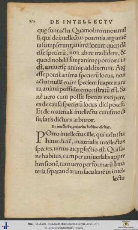De intellectu, qui velut habitus dicitur