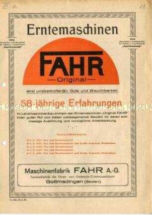 Erntemaschinen