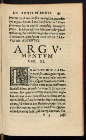 Argumentum Cap. XI.