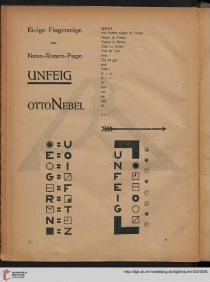 Einige Fingerzeige zur Neun-Runen-Fuge Unfeig