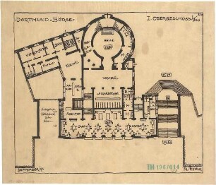 Fischer, Theodor; Dortmund; Börse - Grundriss 1. OG