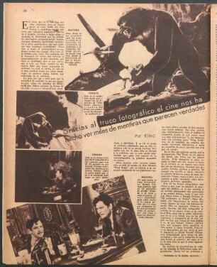 Gracias al truco fotográfico el cine nos ha hecho ver miles mentiras que parecen verdades