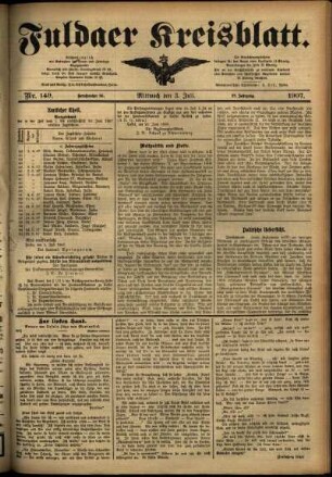 Ausgabe vom Mittwoch, den 03. Juli 1907.