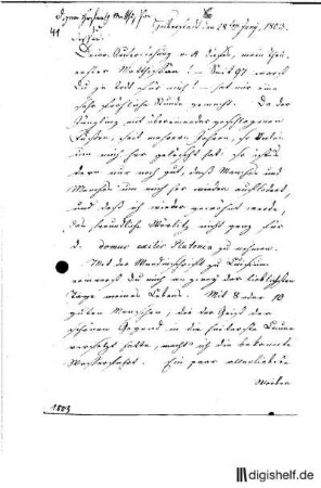 41: Brief von Klamer Eberhard Karl Schmidt an Friedrich von Matthisson : Becker, Rudolf Zacharias; Becker, W. G.;