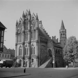 Tangermünde. Rathaus mit Schauwand, erbaut 1430 und 1480