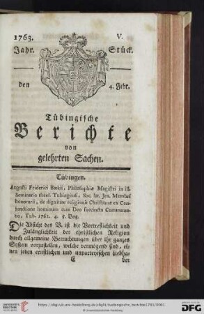 [V.-VIII. Stück] (Februar 1763)