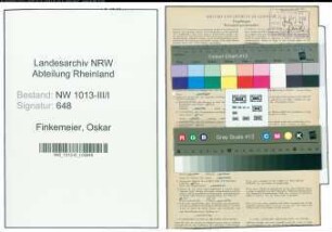 Entnazifizierung Oskar Finkemeier , geb. 15.05.1912 (Arbeiter)
