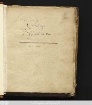Katalog der Zschackwitzschen Bibliothek