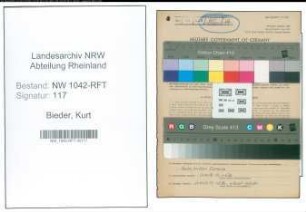 Entnazifizierung Kurt Bieder , geb. 29.10.1913 (Milchkontrolleur)
