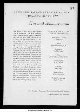 Zar und Zimmermann