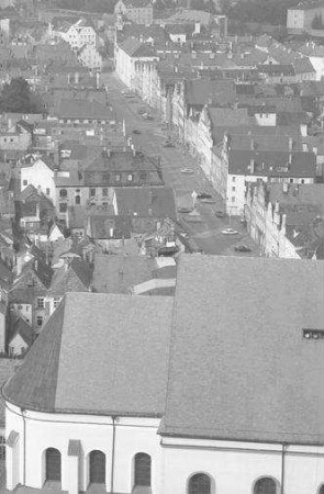 Landshut: Burg Trausnitz, vom Söller auf Neustadt