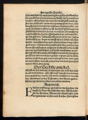 Der Sechste artickel.
