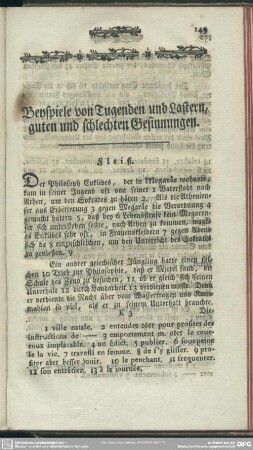 Beyspiele von Tugenden und Lastern, guten und schlechten Gesinnungen