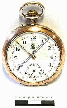 Taschenuhr für 25-jährige treue Dienste von der französischen Saargrubenverwaltung (Mines Domaniales Françaises du Bassin de la Sarre)