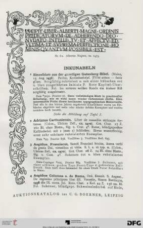 Inkunabeln (Nr. 1-219)