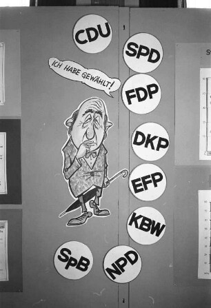 Wahlwerbung zur Landtagswahl Baden-Württemberg am 4. April 1976