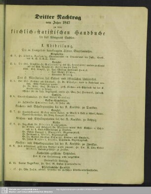 Dritter Nachtrag