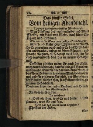 Das fuenffte Stueck: Vom heiligen Abendmahl
