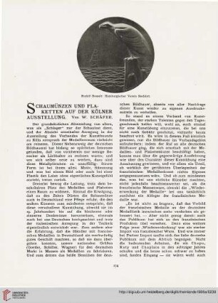 12: Schaumünzen und Plaketten auf der Kölner Ausstellung