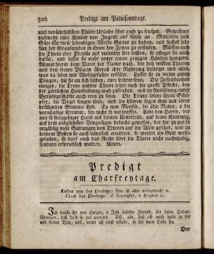 Predigt am Charfreytage. - Predigt am ersten Ostertage, Nachmittage.