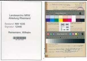 Entnazifizierung Wilhelm Reinemann , geb. 19.11.1902 (Steiger)