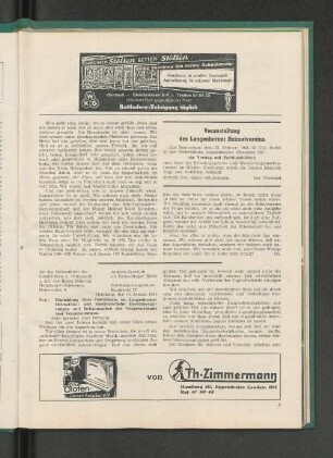 Veranstaltung des Langenhorner Heimatvereins