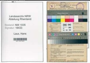 Entnazifizierung Hans Laux , geb. 20.01.1910 (Kaufmaennischer Angestellter)