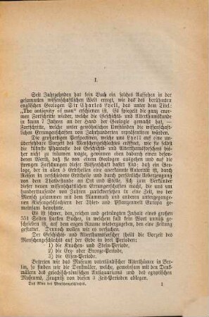 Das Alter des Menschengeschlechts : Studie