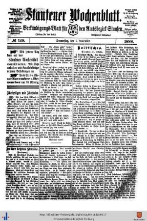 Nr. 129-141 (November 1888)