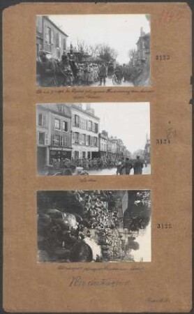 Die am 09.01.1916 bei Pipont gefangenen Franzosen auf dem Marsche durch Vouziers