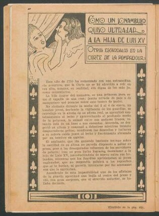 Como un sonámbulo quiso ultrajar a la hija de Luis XV : Otros escándalos de la corte de la Pompadour