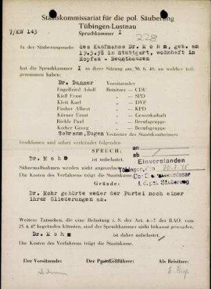 Mohn, Dr.