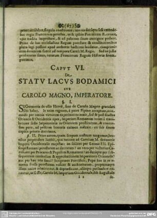 Caput VI. De Statu Lacus Bodamici Sub Carolo Magno, Imperatore