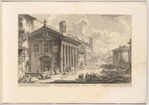 Veduta del Tempio della Fortuna virile (Der Tempel der Fortuna Virile in Rom), aus der Folge "Vedute di Roma"