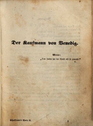 W. Shakspeare's dramatische Werke, 2