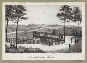 Aussicht von der Bastei in der Sächsischen Schweiz, Lithographie, 1850 : Aussicht von der Bastei / Gez. u. lith. v. R. Bürger. - [ca. 1850]. - 1 Kunstblatt : Lithographie ; 15,1 x 9,4 cm