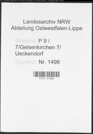 Sterberegister Standesamt Gelsenkirchen 7 Ueckendorf