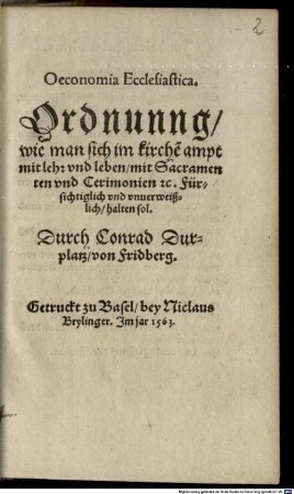 Oeconomia Ecclesiastica