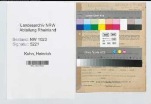 Entnazifizierung Heinrich Kuhn , geb. 11.09.1896 (Regierungsrat)