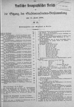 No. 23, 14. Juni 1906