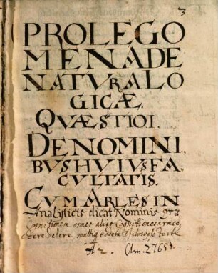 Prolegomena de natura logicae - BSB Clm 27654
